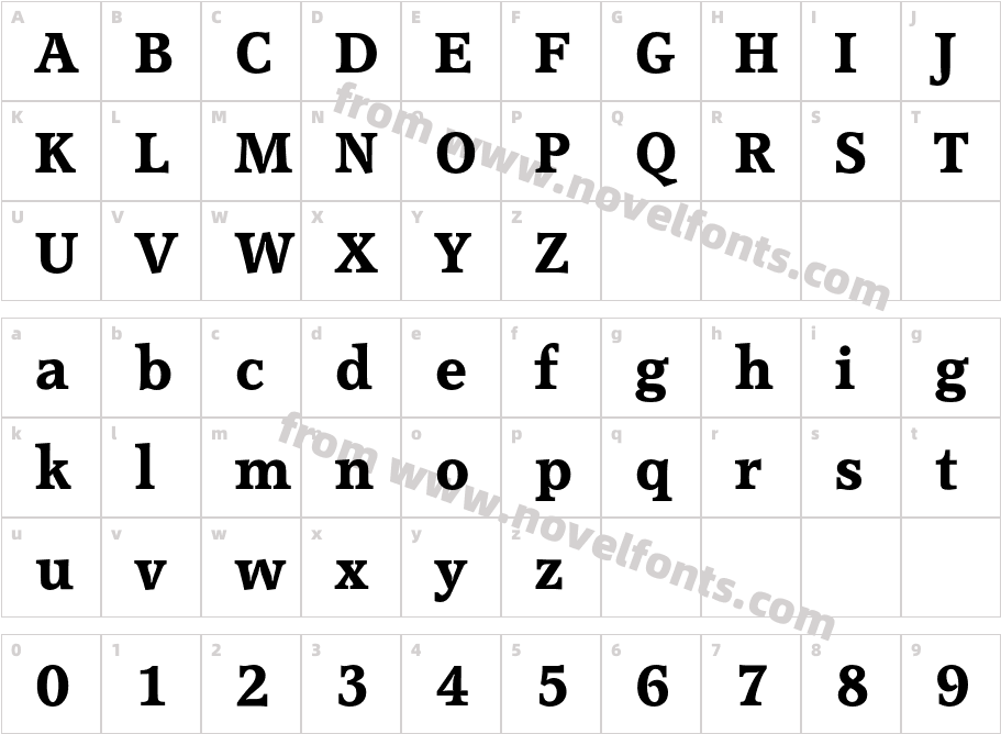 AccoladeEF-BoldCharacter Map