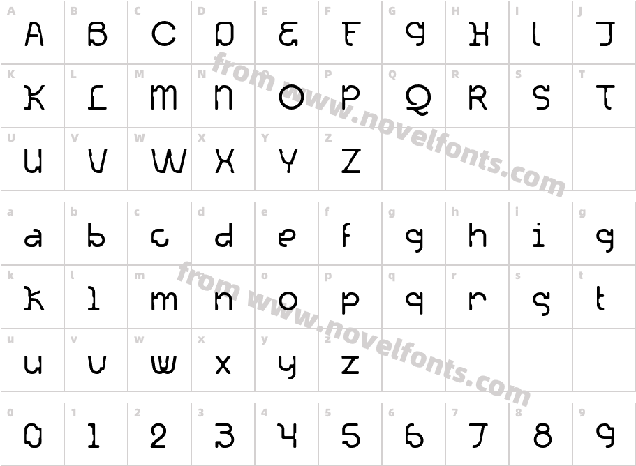 Acetone-RegularCharacter Map