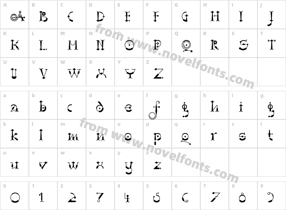 Achispado LT StdCharacter Map