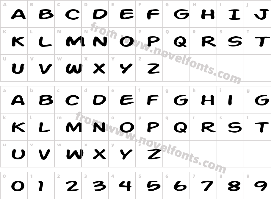 Action Man ExtendedCharacter Map