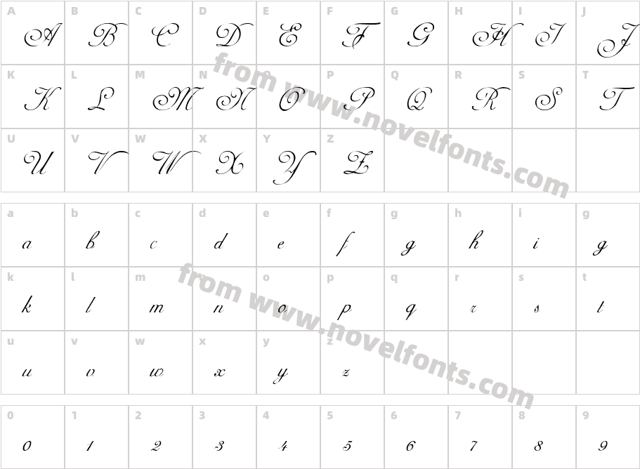 Adine Kirnberg RegularCharacter Map