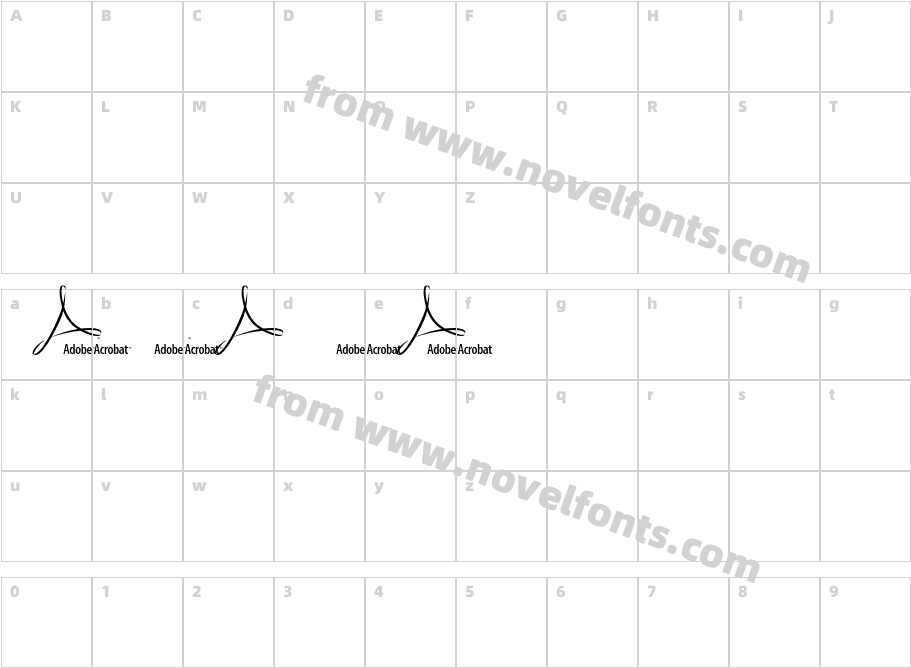 AdobeCorpID-AcrobatCharacter Map