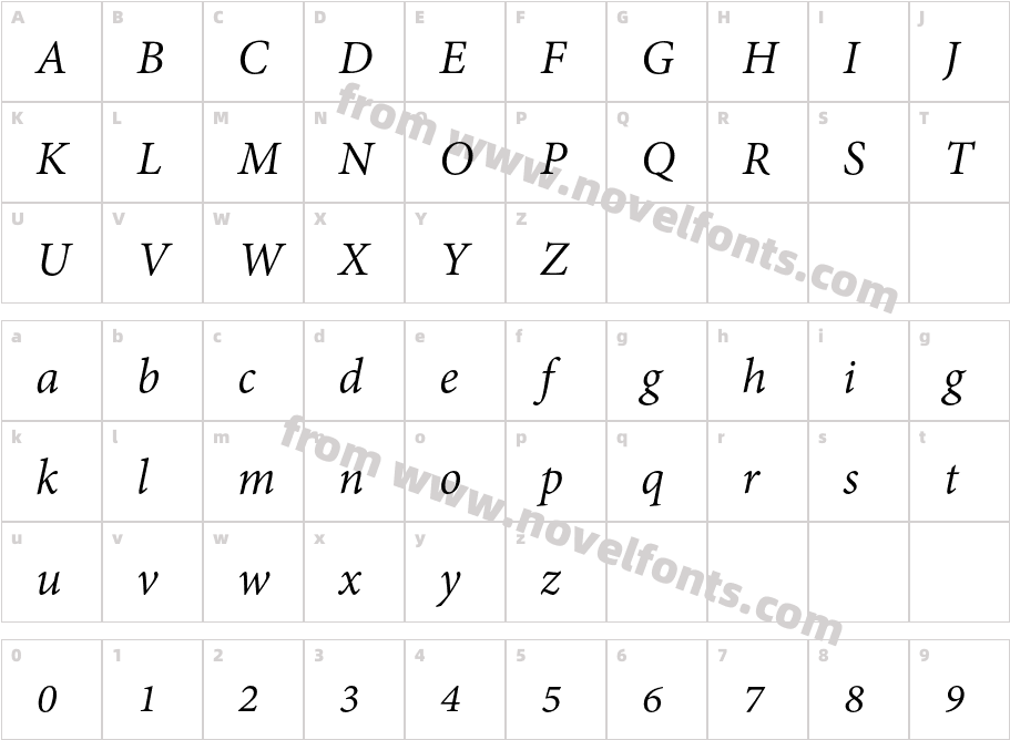 AdobeThai-ItalicCharacter Map