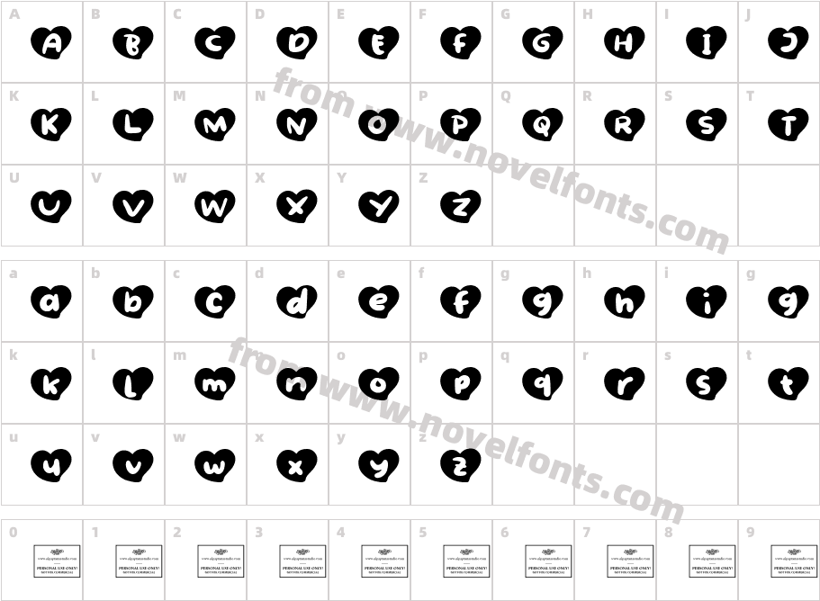 AdoreCharacter Map