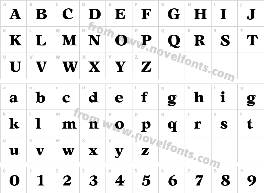 AdroitURWT-ExtrBoldCharacter Map