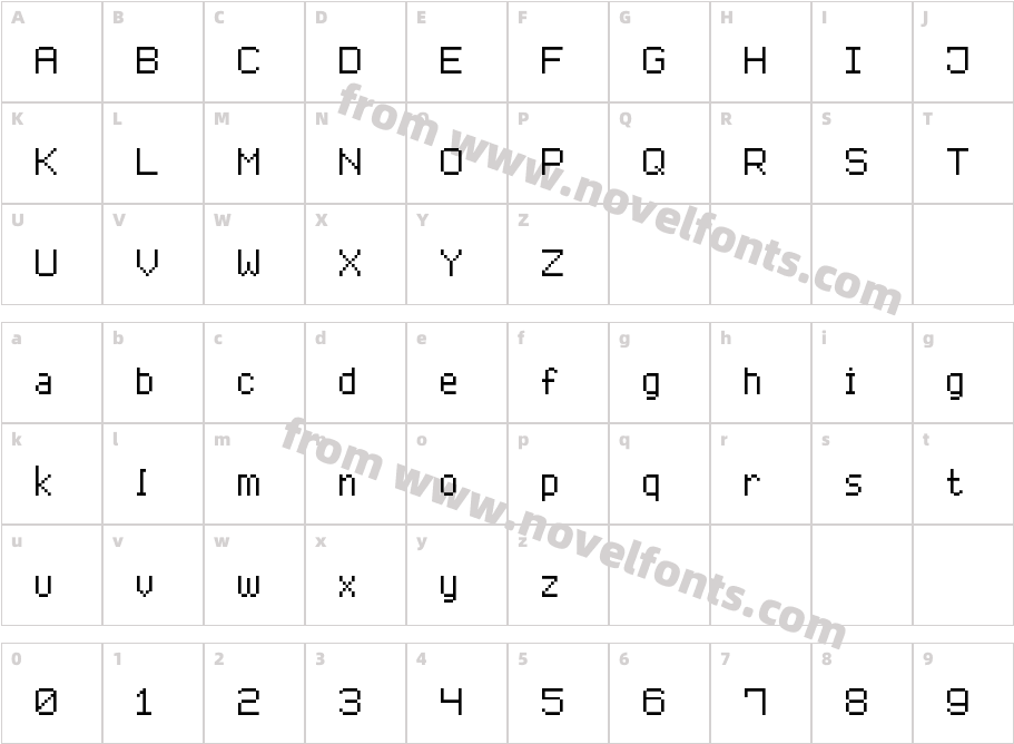 Advanced Pixel-7Character Map