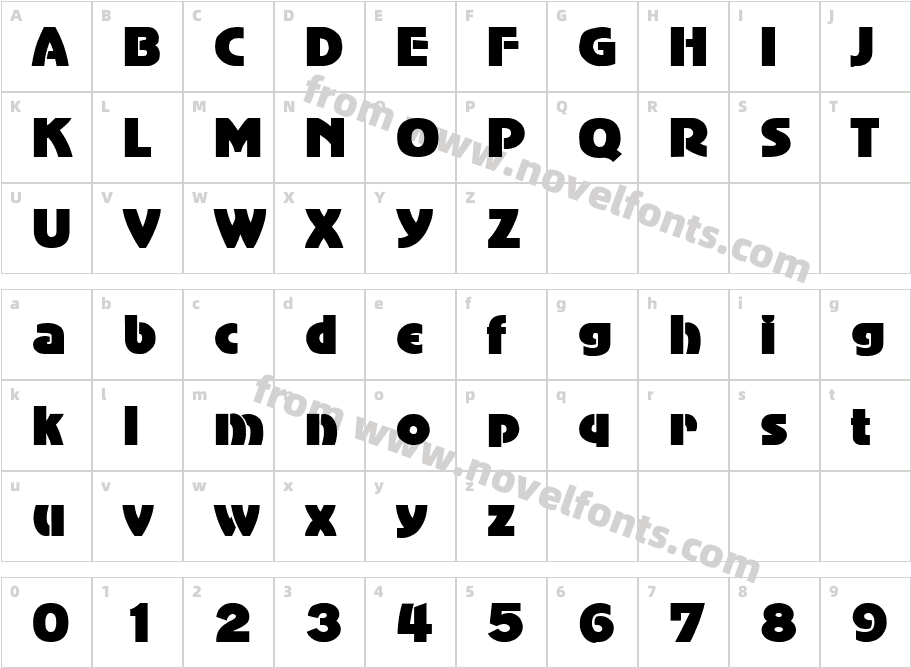 AdvertisersGothic Regular DBCharacter Map