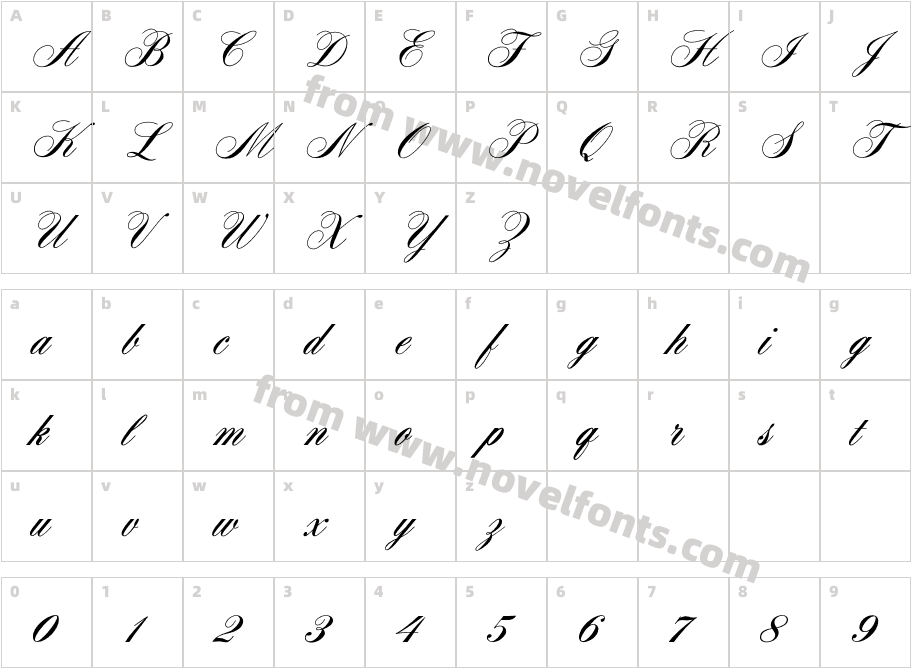 AeroliteScriptCP2Character Map