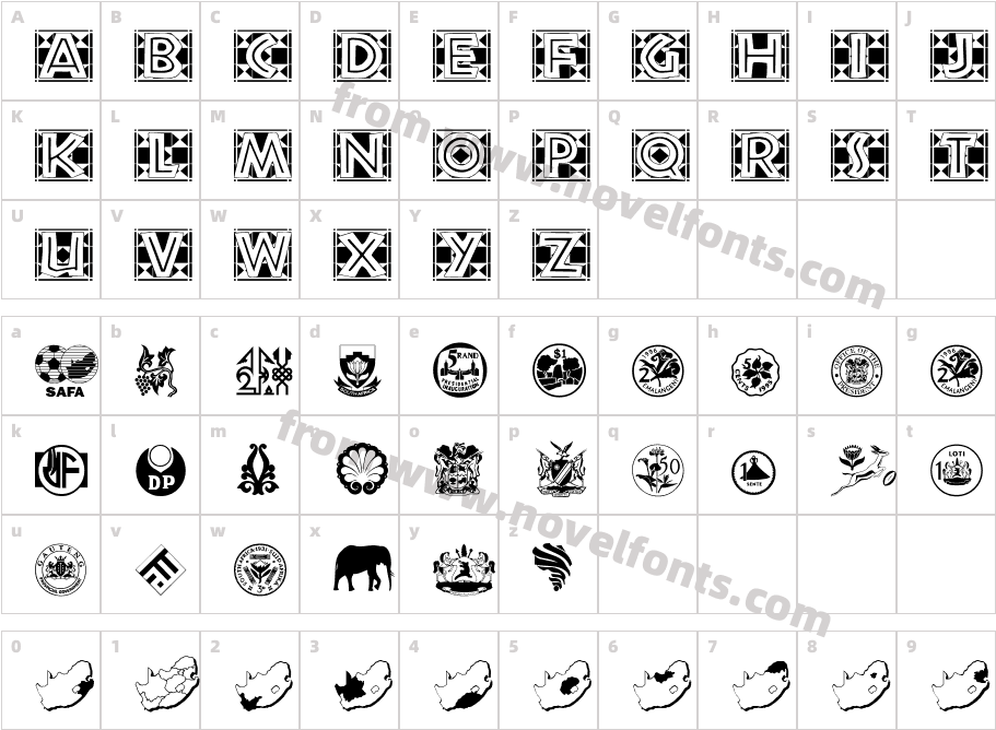 Afrika Images F mBizoCharacter Map