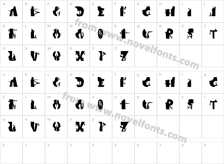 AfronsuCharacter Map