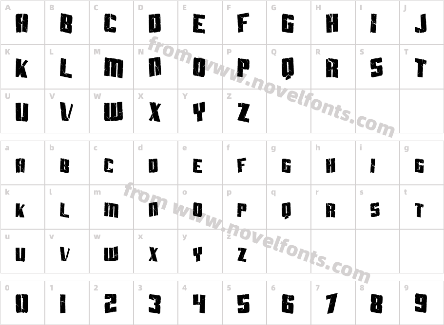 Aftershock Debris CondensedCharacter Map