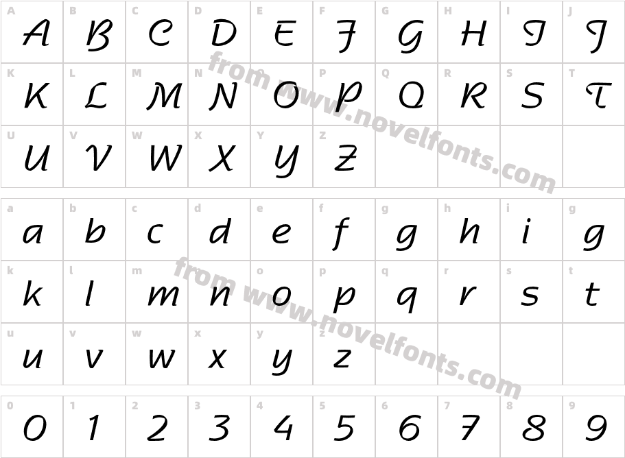 AgfaNadianneStd-MediumCharacter Map