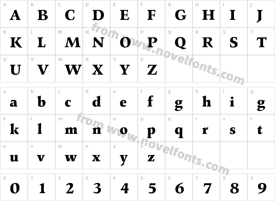 AgfaWileRomanStd-BlackCharacter Map