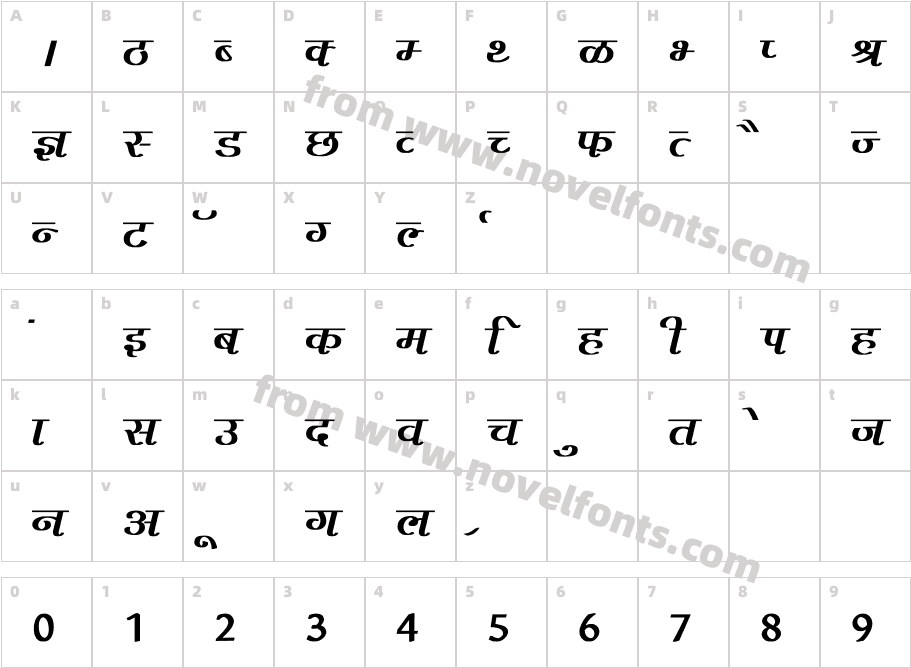 Agra BoldCharacter Map