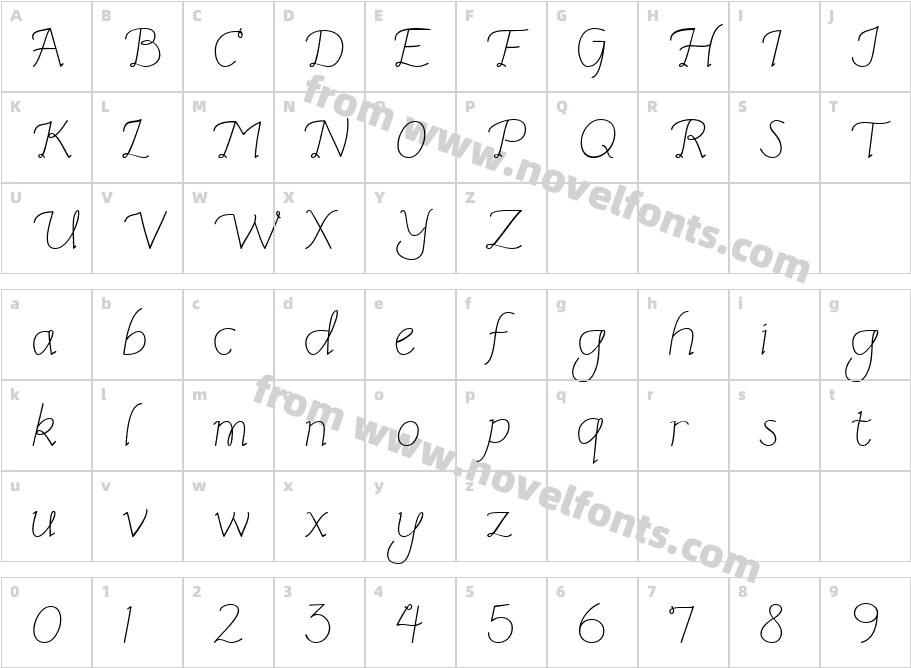 CK ItalicCharacter Map