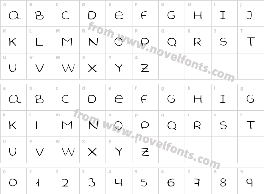 Aida Garmo - Small SizeCharacter Map