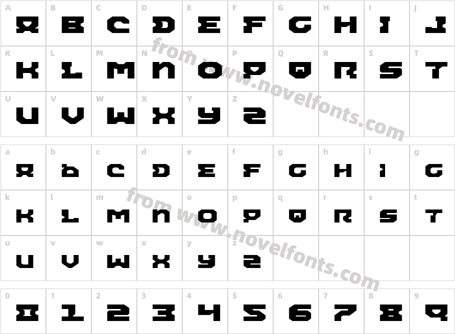 Airacobra ExpandedCharacter Map