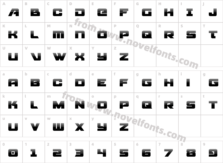 Aircruiser HalftoneCharacter Map