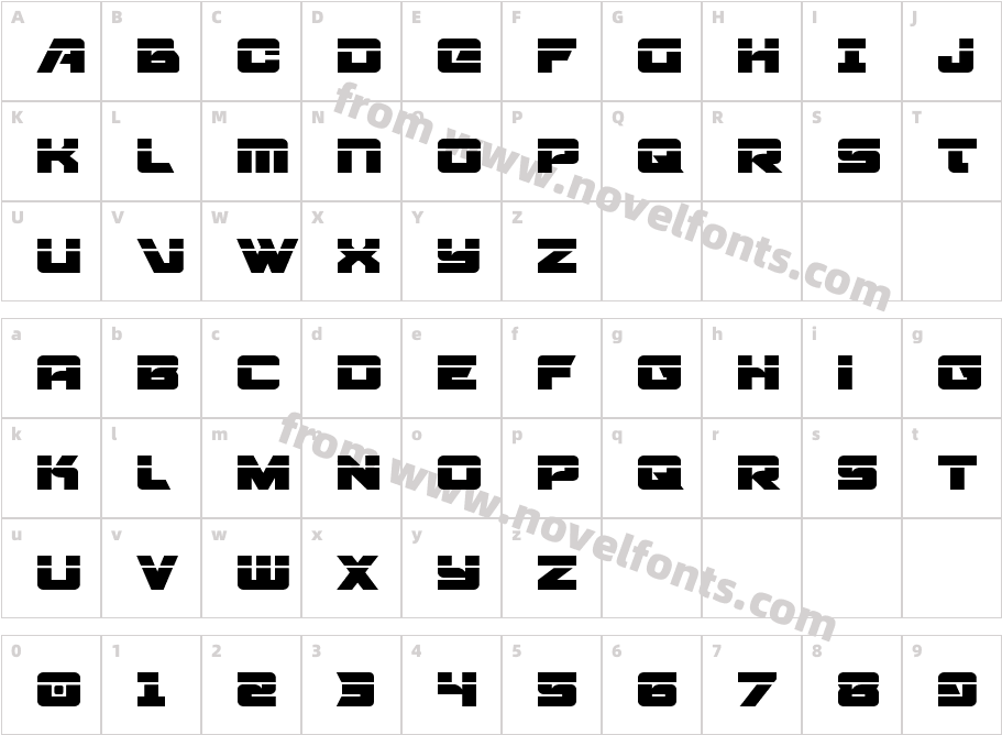 Aircruiser LaserCharacter Map