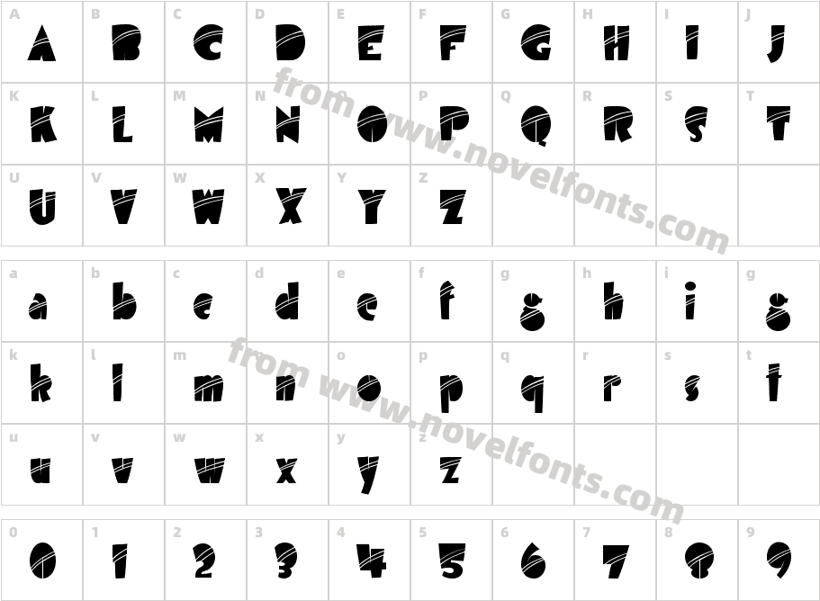 Airmole StripeCharacter Map