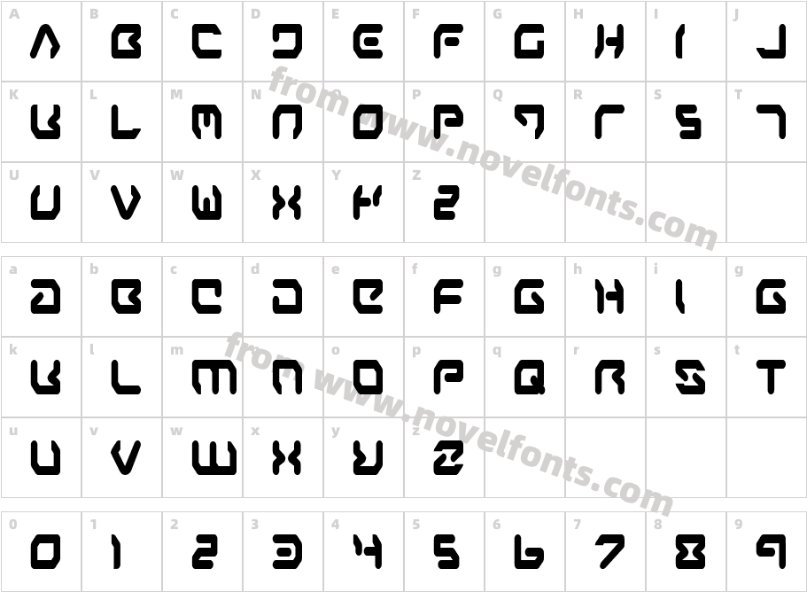 Airstrip One CondensedCharacter Map