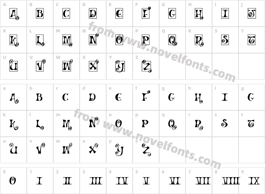 CK MonogramCharacter Map