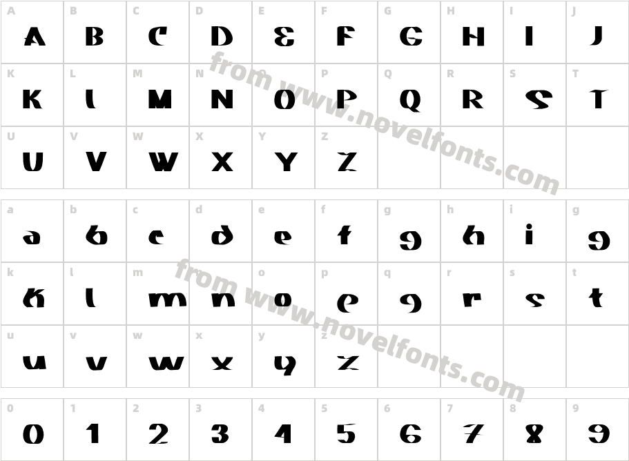 Akasic MediumCharacter Map