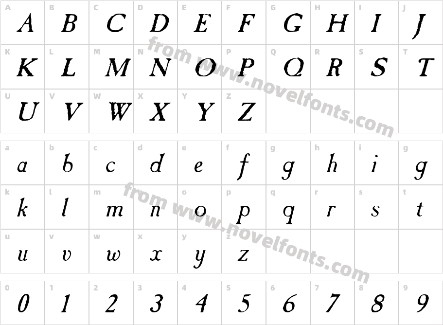 896-CAI978Character Map