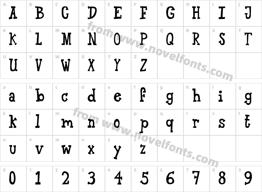 AlanFont-RegularCharacter Map