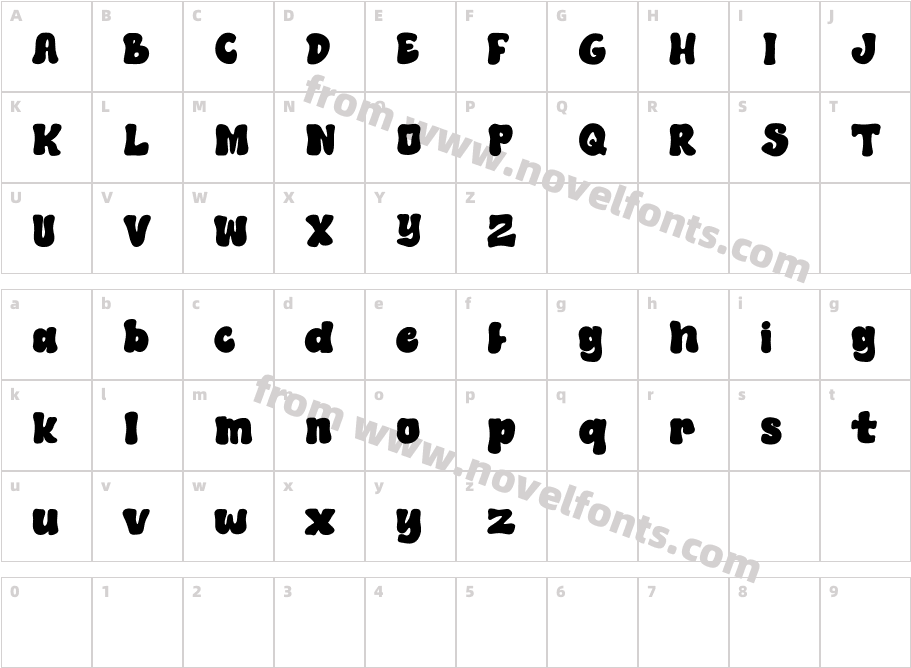 Alaskano Free RegularCharacter Map