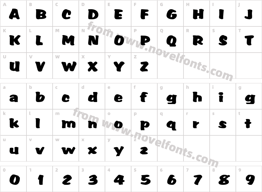 Albert RegularCharacter Map