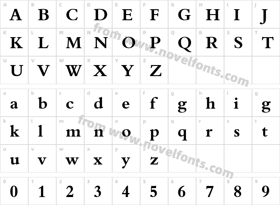 Aldine401 BT BoldCharacter Map