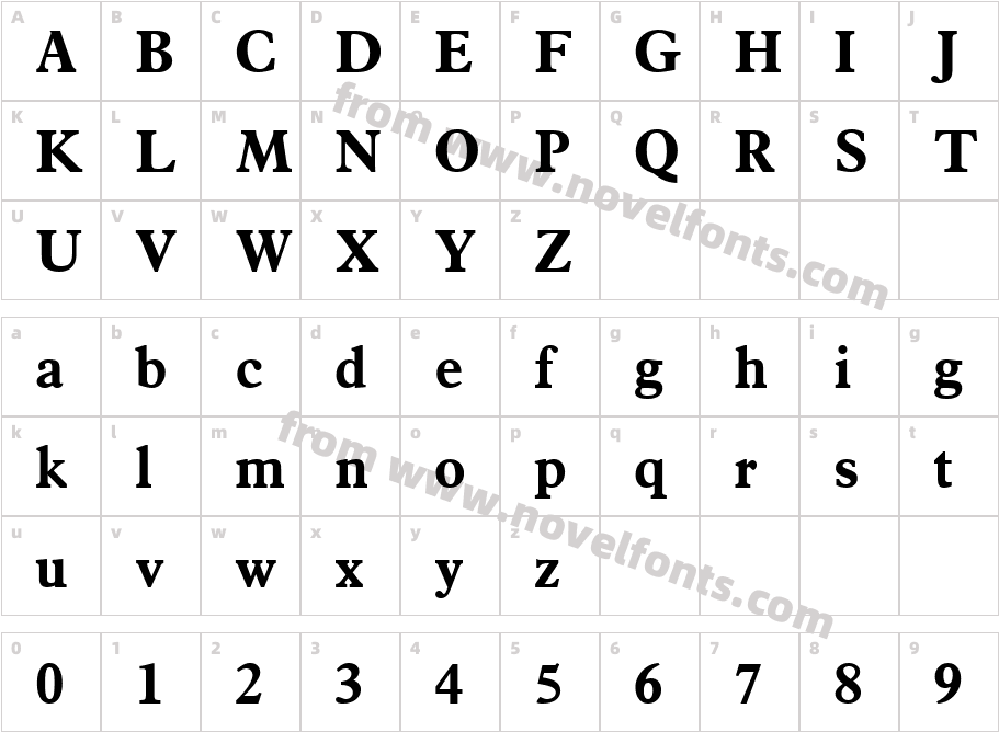 Aldine721 BT BoldCharacter Map