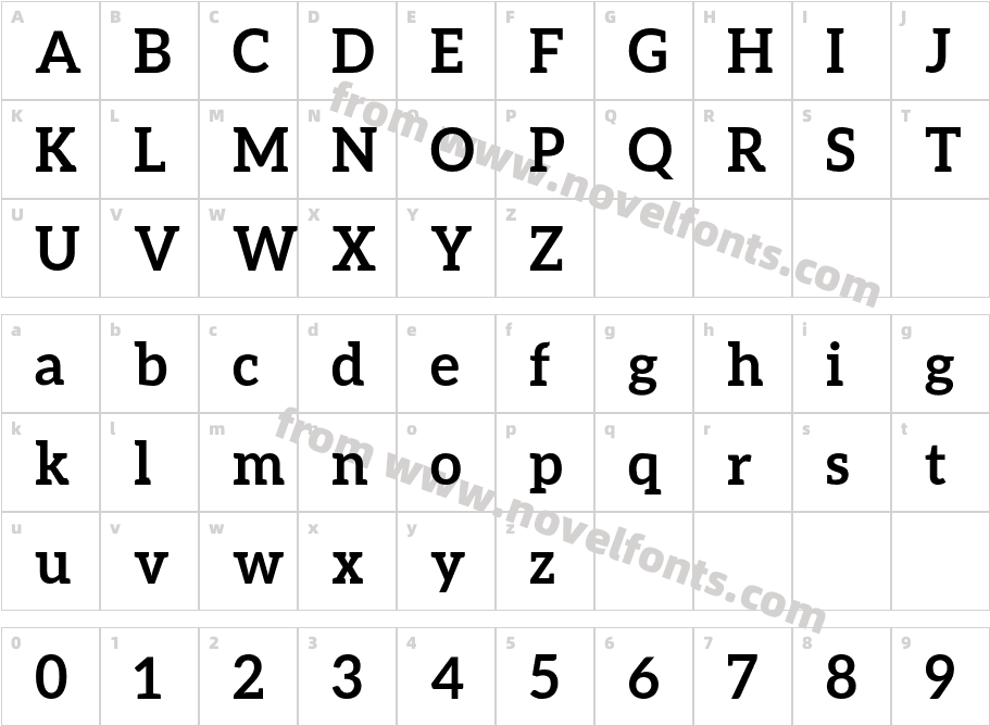 Aleo BoldCharacter Map