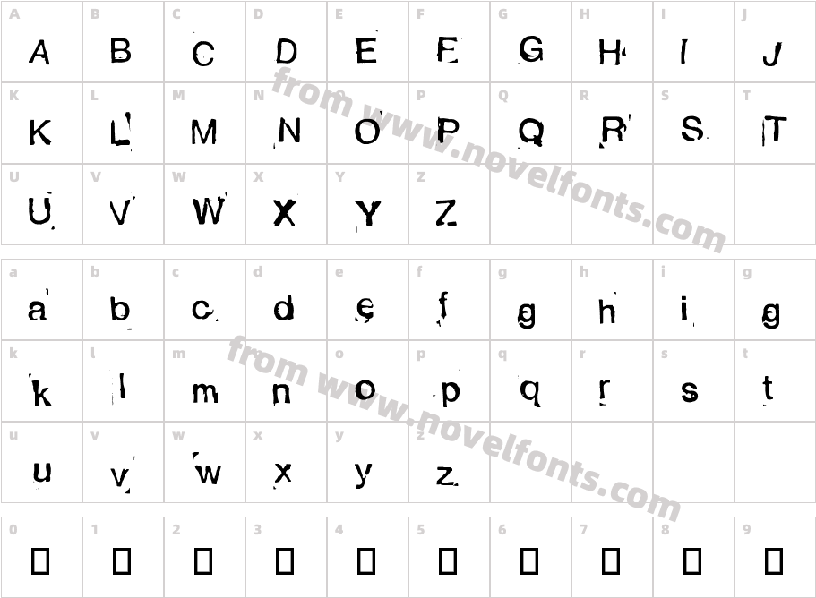 Alexandras StempelkastenCharacter Map