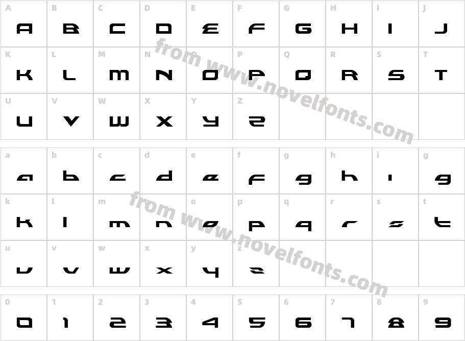 Alexis Lower CaseCharacter Map