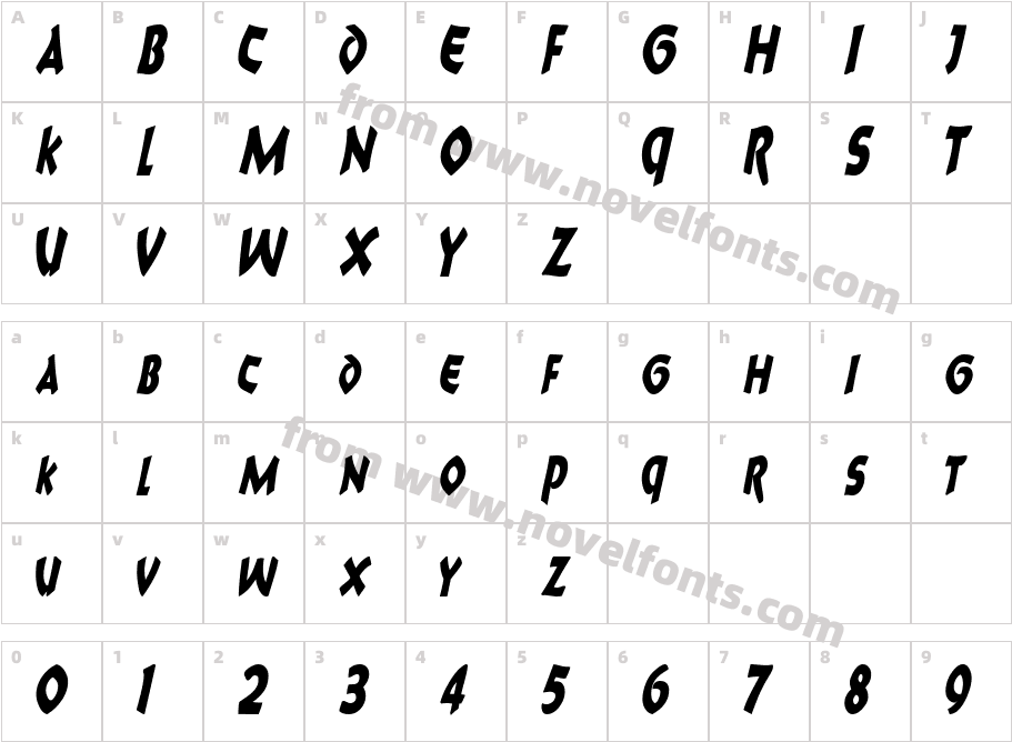 8BallScriptSCapsSSKCharacter Map