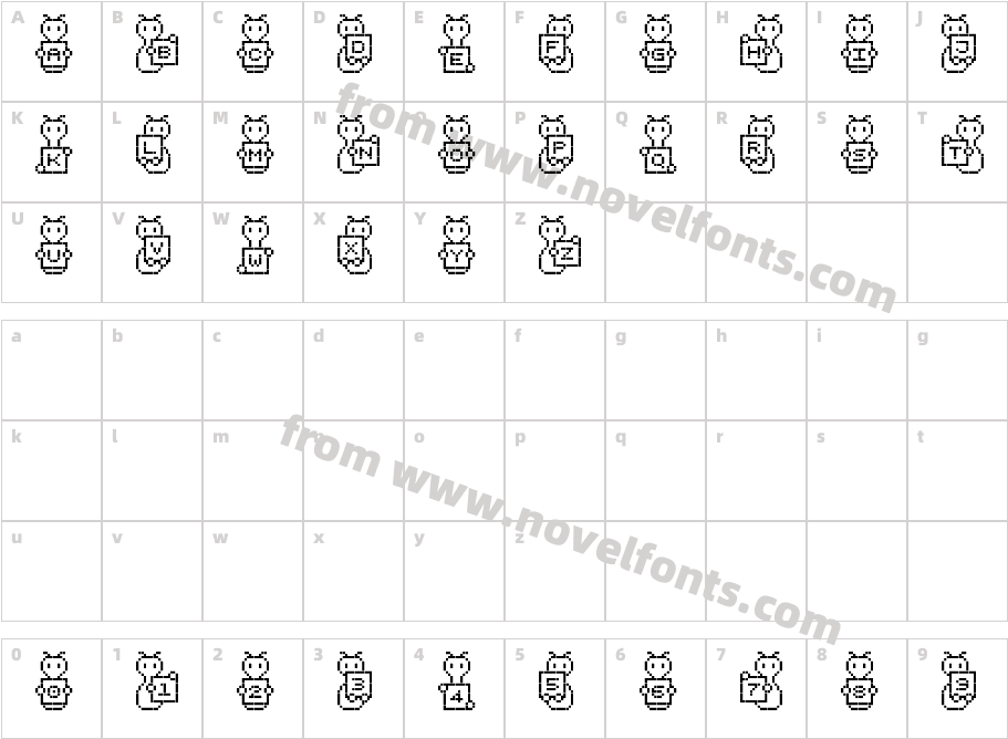 Alien ABCCharacter Map