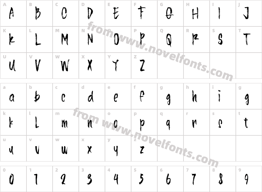 AlineaTypefaceCharacter Map