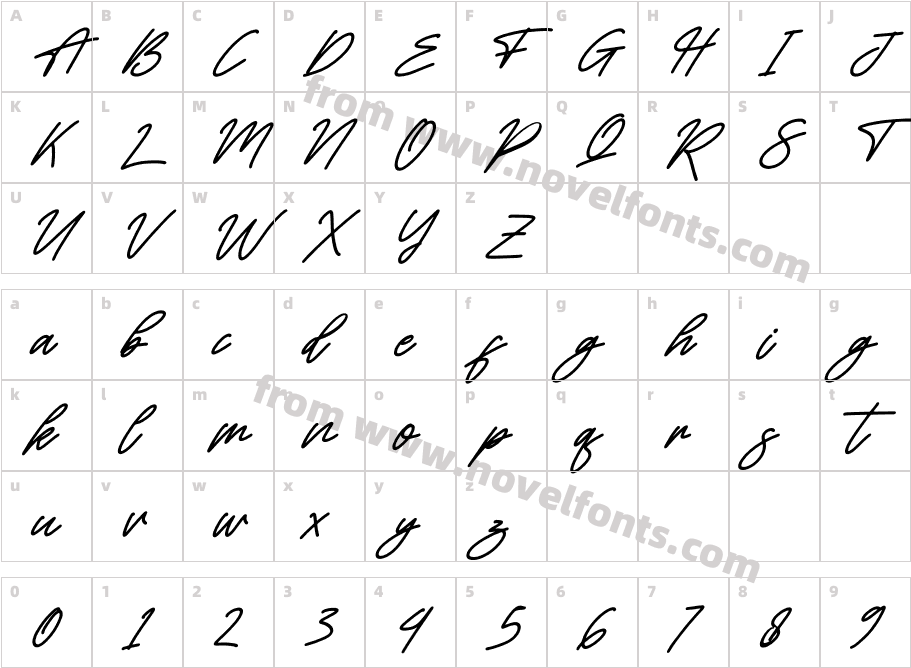 Alishanty ItalicCharacter Map