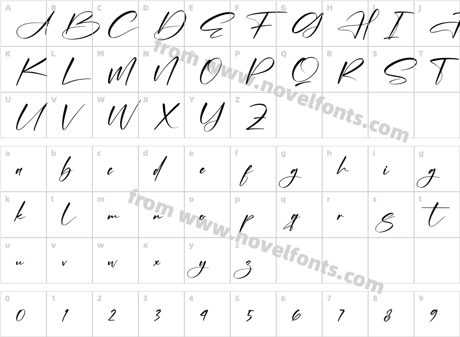 Alishanty SignatureCharacter Map