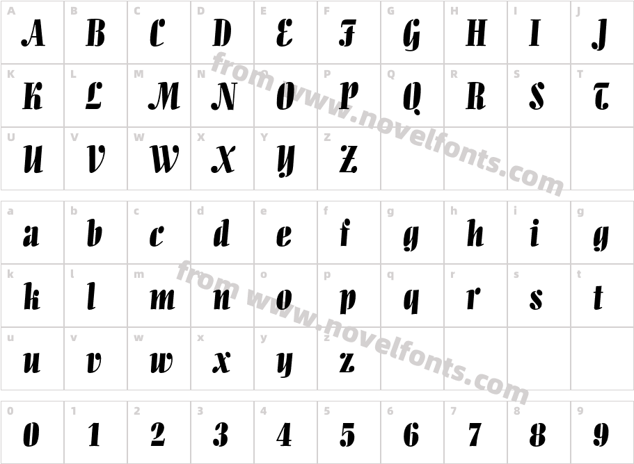 AllegroBT-RegularCharacter Map