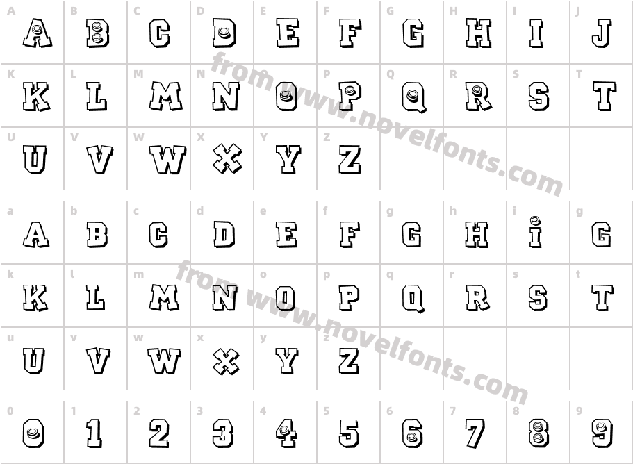 CK Sports HockeyCharacter Map