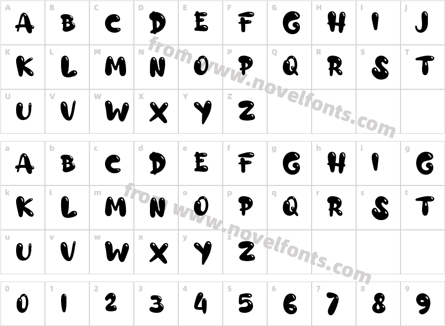 Alloy InkCharacter Map