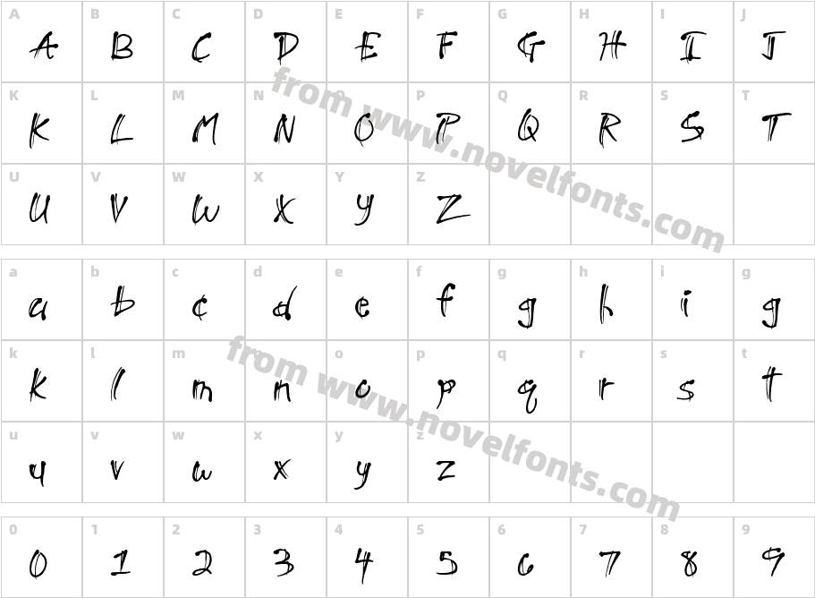 CK StacattoCharacter Map