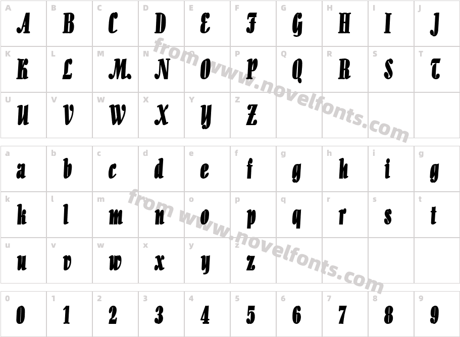 Aloe Thin BoldCharacter Map