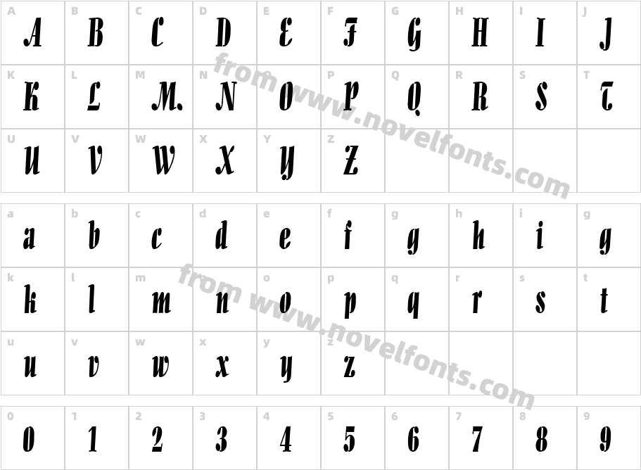 Aloe Thin NormalCharacter Map