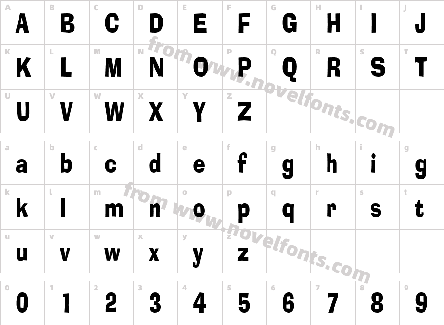 Alor Condensed NormalCharacter Map