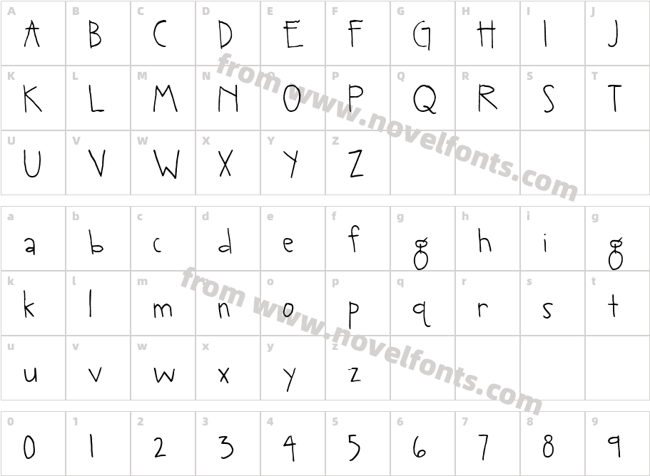 CK Tall TypeCharacter Map