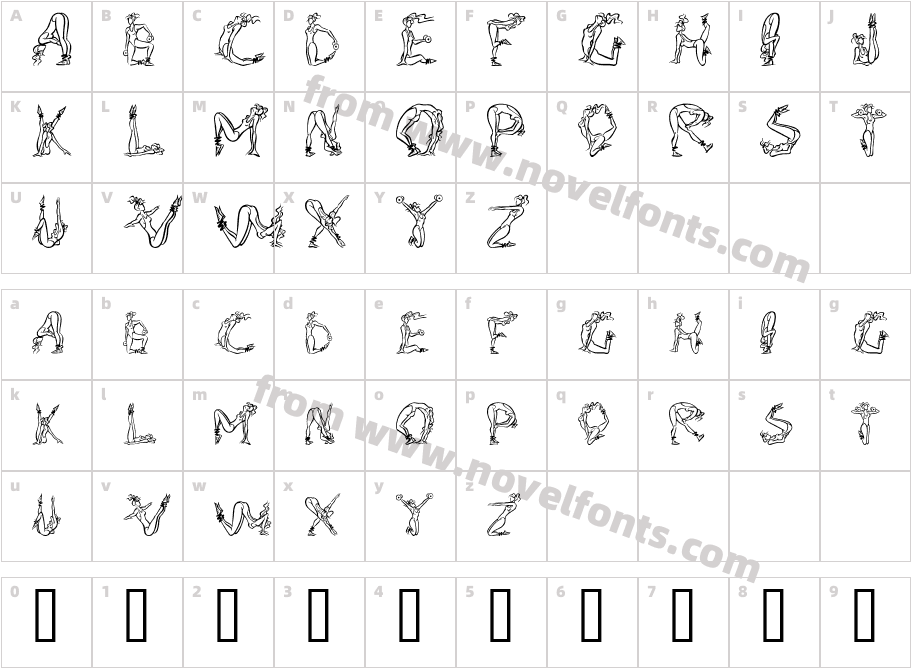 AlphaFitnessCharacter Map